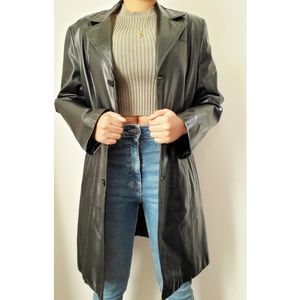 Danier Leather Coat, Jacket - Black